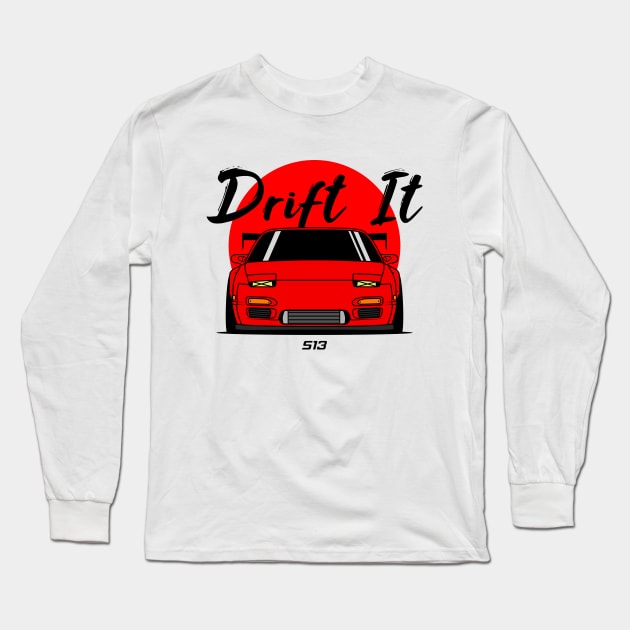 Red S13 Front Long Sleeve T-Shirt by GoldenTuners